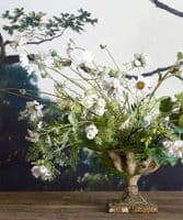 Georgian distressed metal pedestal vase - SOLD