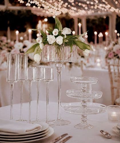 Glass table styling props