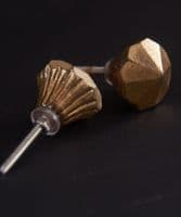 Gold facetted knob