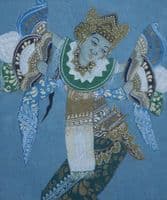 Indonesian dancer original framed illustration