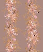 Jardin des Oiseaux Chinoiserie/Blushes velvet by the metre