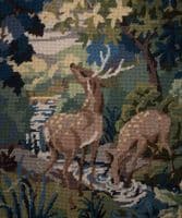 Kitsch deer needlework