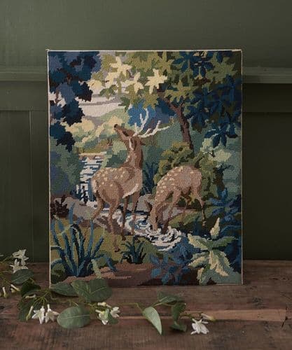 Kitsch deer needlework
