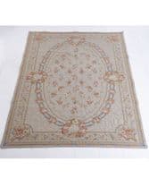 Large handmade Aubusson floral tapestry rug
