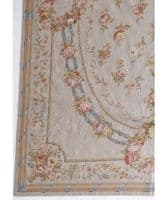 Large handmade Aubusson floral tapestry rug