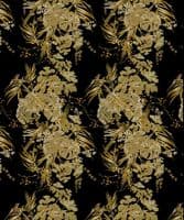 Leaferie/Gold on Black velvet by the metre
