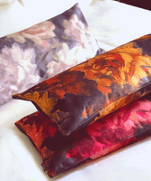 Les Artistes Roses XL reversible velvet cushions