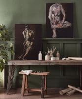 Life study in earthy tones - faux oil on canvas