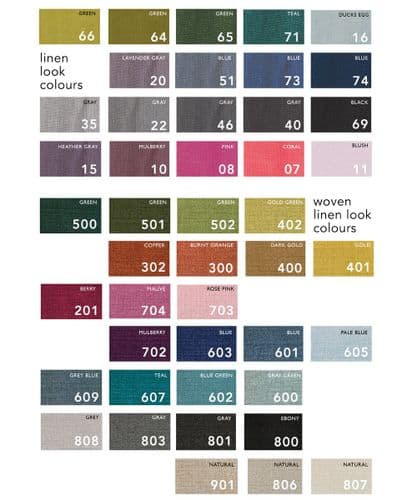 Linen fabric swatches