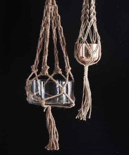 Macrame hanging vases