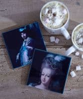 Marie Antionette & The Camp Cavalier ceramic coasters in 2 designs