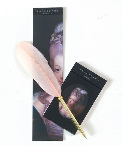 Marie Antoinette mimi notebook and feather pen