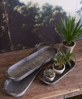 Metal windowsill plant trays