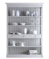 New Country custom-painted or wood finish open shelf dressers
