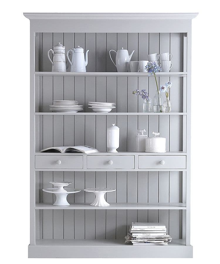 New England custompainted open shelf dressers 2 sizes