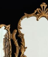 Ornate vintage gold triptych dressing table mirror - SOLD