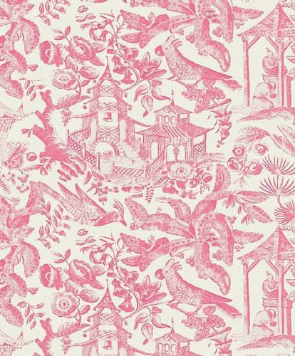 Pagodas/French Red linen mix