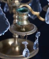Pair of brass girandole candelabras - SOLD