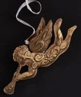Pair of gold embossed cherubs - SOLD