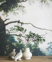 Pair of tall olive branches
