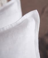 Pair of white washed linen cushions - SOLD