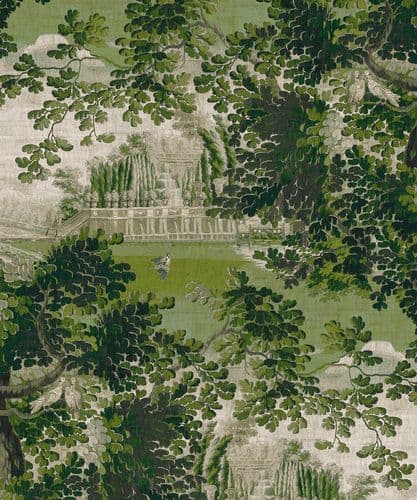 Paradise Lost/green - 3m velvet panel
