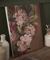 Peonies still life detail - faux oil on canvas - SOLD