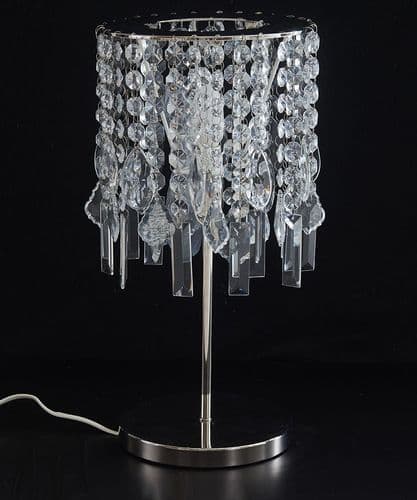 Rinna chrome crystal lampbase