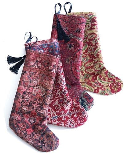 Ruby Persian velvet stockings - pair