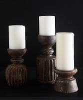 Set of 3 pillar candlestands - SOLD