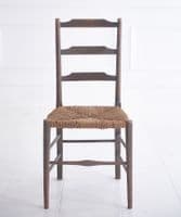 Set of 5 antique French country dining chairs
