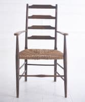 Set of 5 antique French country dining chairs