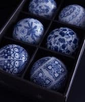 Set of 6 Chinese ceramic decorative balls - SOLD