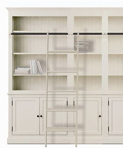 Shaker Collection modular top & base library ladder bookcases