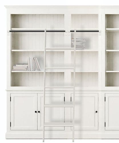 Shaker Collection modular top & base library ladder bookcases
