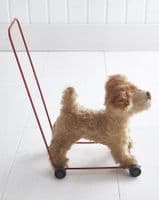 Small dog on wheels
