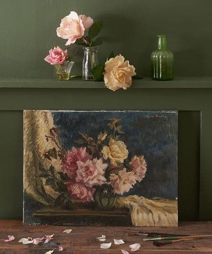 Still life with Roses - oil on board - SOLD