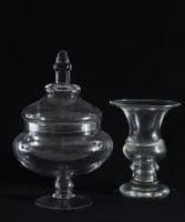 Trumpet vase & bonbon jar