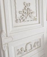 Two French carved panels - white