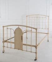 Victorian cream metal bed frame
