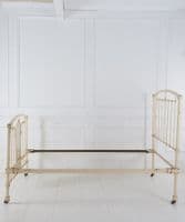 Victorian cream metal bed frame