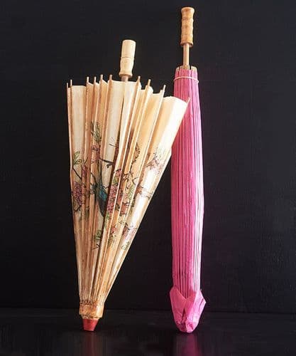 Vintage Chinese waxed paper parasols - SOLD