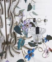 Large Vintage Floral Chandelier | Crystal & Flower Statement Light | Angel & Boho