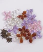 Large Vintage Floral Chandelier | Crystal & Flower Statement Light | Angel & Boho