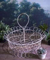 Vintage French wirework pot carrier - SOLD