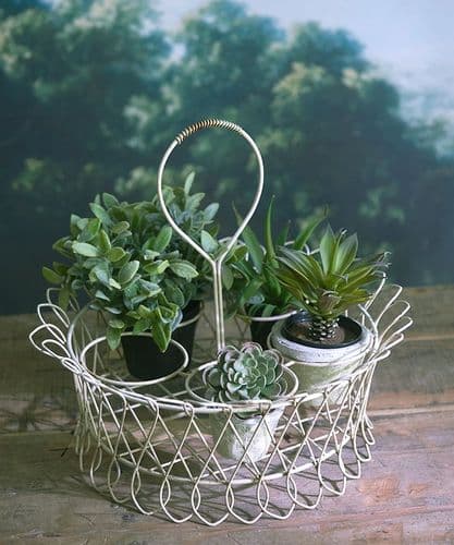 Vintage French wirework pot carrier - SOLD