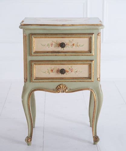 Vintage hand-painted Italian nightstand