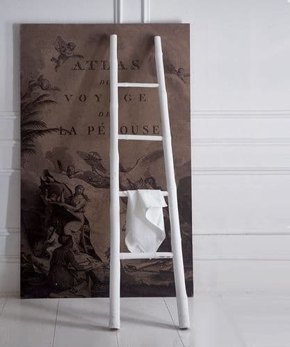 White decorative bamboo ladder - SOLD