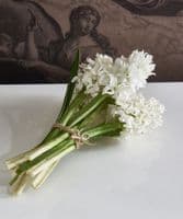 White faux hyacinths posy - SOLD