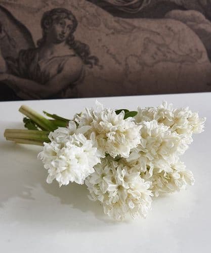 White faux hyacinths posy - SOLD